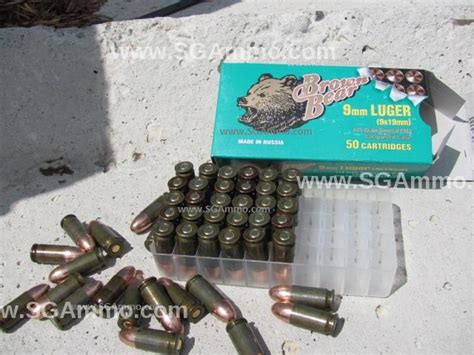 500 Round Case 9mm Luger Brown Bear 115 Grain Fmj Ammo By Barnaul