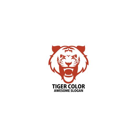 Tiger Head Logo Design Color 27171971 Vector Art At Vecteezy