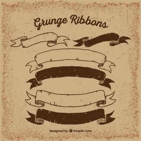 Free Vector Grunge Ribbons