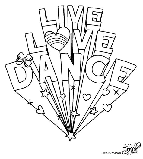Jojo Siwa Live Love Dance Coloring Page Free Printable Coloring Pages