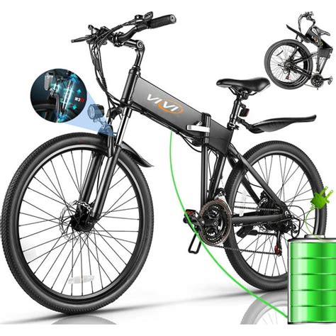 Vivi 26 350w Electric Mountain Bike Foldable E Bike Max 40miles