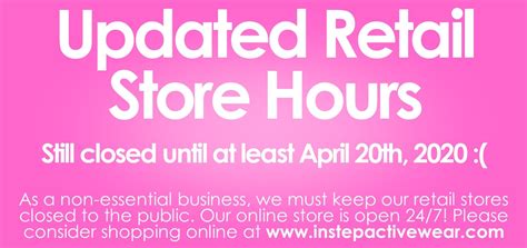 Store Update April 6 2020 Instep Activewear Online Instep