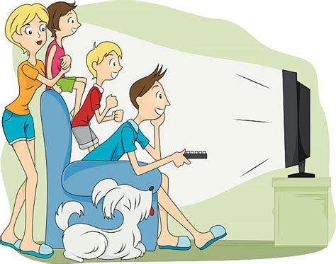 Best Group Watching Tv Illustrations Royalty Free Vector Graphics