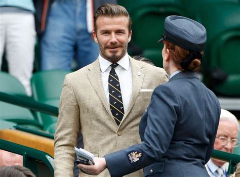 Golden Balls David Beckham Arrives At Wimbledon Looking Seriously