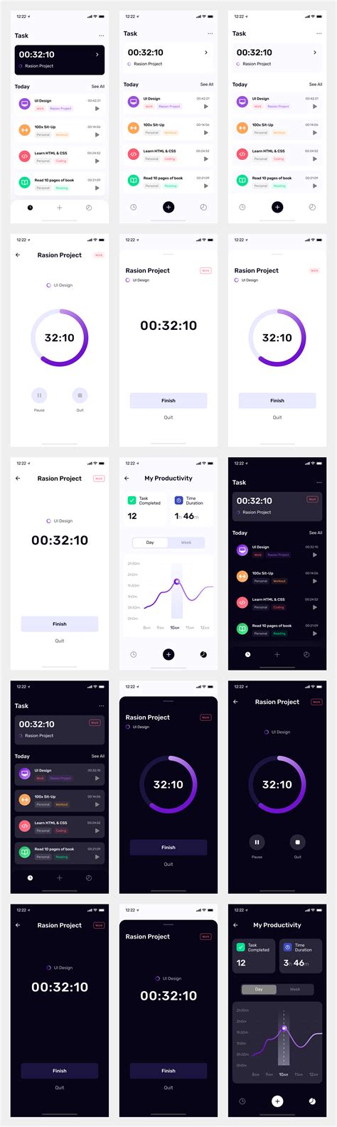 Timepad Time Tracker Free Ui Kit For Figma Uistoredesign