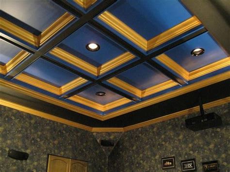 Rope lighting back lighting can be used with our box beam coffered ceiling system utilizing one of the following 2 options we currently offer. Painted coffered ceiling with rope lighting. | HOUSE ...