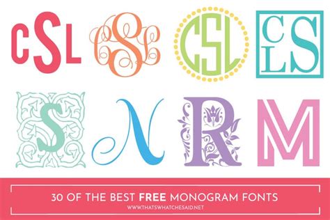 The Best 30 Free Monogram Fonts Thats What Che Said
