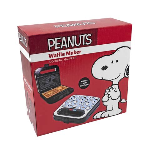 Uncanny Brands Peanuts Snoopy And Woodstock Double Square Waffle Maker