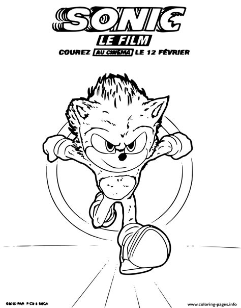 ️sonic Movie Coloring Page Free Download