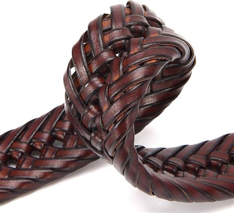 Mens Braided Leather Belt 2 Pack 1 14 Chaoren Braided Woven Belt For