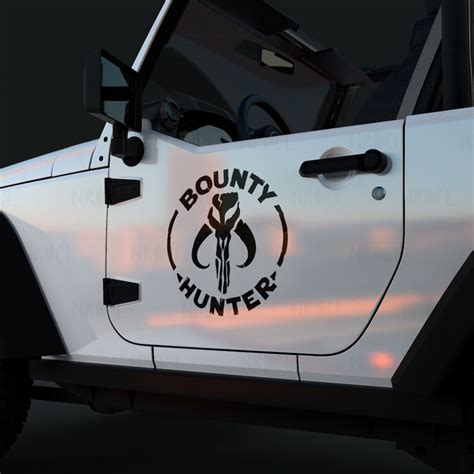 Bounty Hunter Mandalorian Door Decal Set Star Wars Jeep Decals