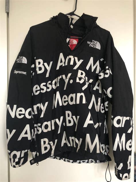 Supreme By Any Means Necessary Black Mountain Pullover Jacket Bamn