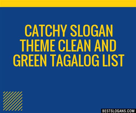 100 Catchy Theme Clean And Green Tagalog Slogans 2024 Generator
