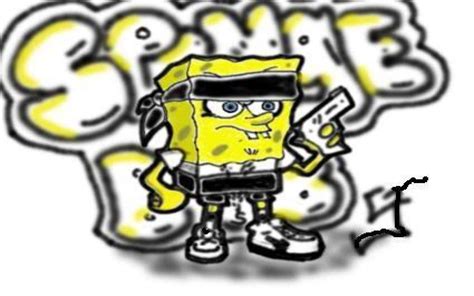 Spongebob Gangster Coloring Pages