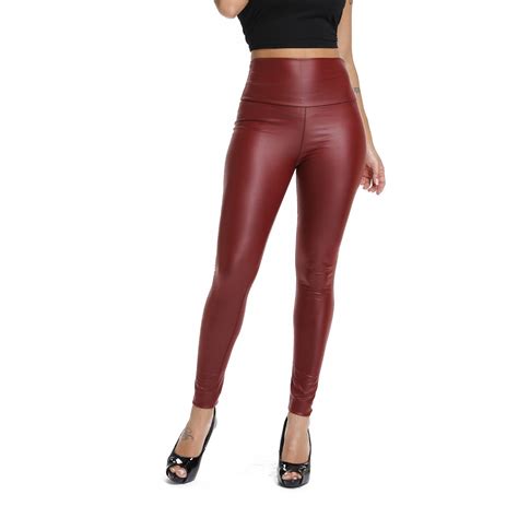 Fittoo Fittoo Sexy Womens Stretchy Faux Leather Leggings High