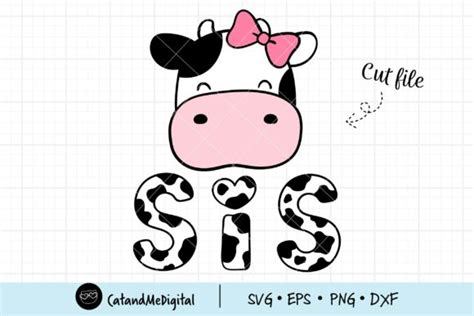 Cow Sitter Svg Graphic By CatAndMe Creative Fabrica