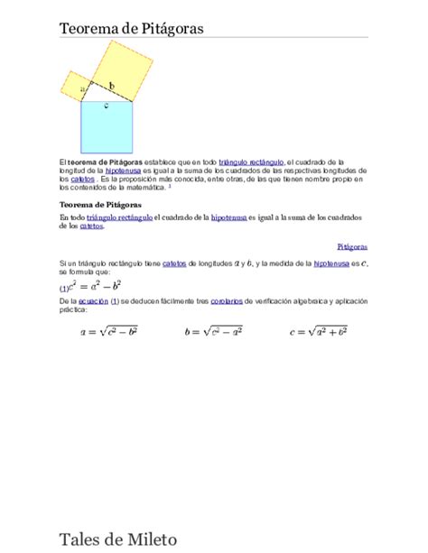 Doc Teorema De Pitagoras Yonathan Cabreja
