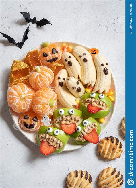 Healthy Halloween Treats Banana Ghosts Clementine Orange Pumpkins And