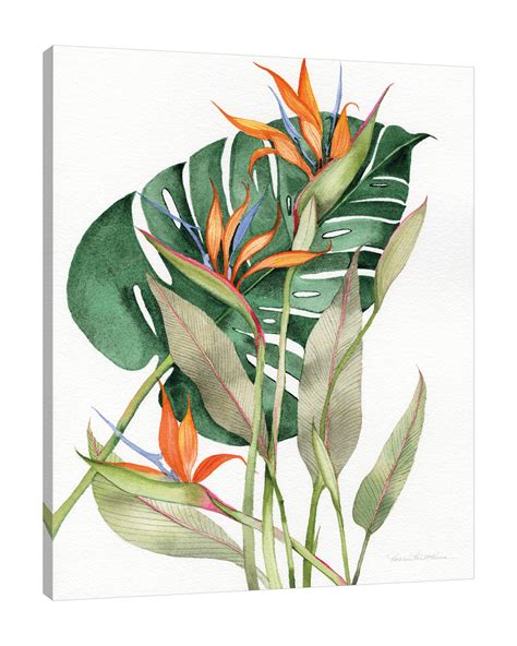 Jaxsonrea Kathleen Parr Mckenna Botanical Birds Of Paradise On Canvas