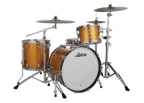 Ludwig Classic Maple Gold Sparkle Jazz Bop Drum 3pc Kit 14x188x12