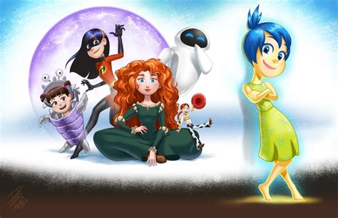 Pixar Girls Fanart By Paulo Peres On Deviantart Fan Art Pixar