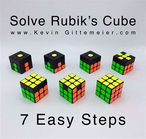 Solve Rubiks Cube 7 Easy Steps 3yobeginnermethod Rubiks Cube Solving A Rubix Cube Rubiks
