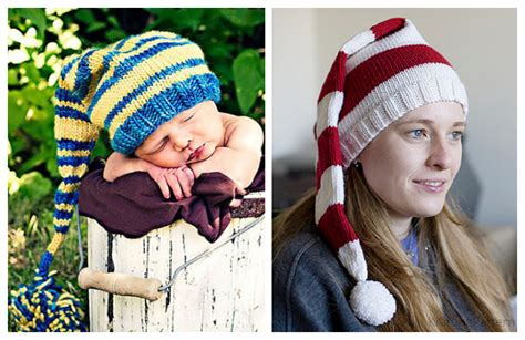 Listing is for a pattern to make your own hand knit stocking hat.the pattern will be a pdf and have assistance is also available thru email if you have any questions.the sizes included in the pattern are newborn pictures are of hat size small child. 6 Knit Christmas Stocking Cap Hat Free Knitting Patterns ...