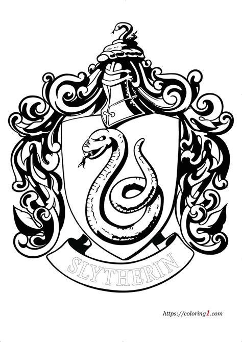 Harry Potter Slytherin Coloring Pages 2 Free Coloring Sheets 2021