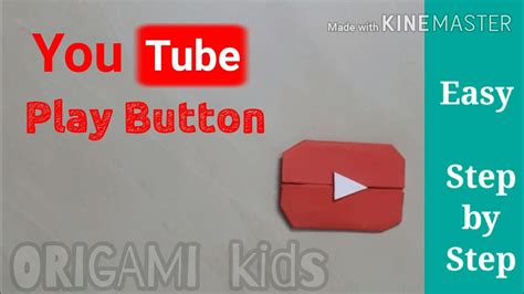 How To Make Origami Paper Youtubeplay Button Easy Step By Step