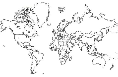 Mapa Del Mundo Blanco Y Negro De Georgejudd Redbubble