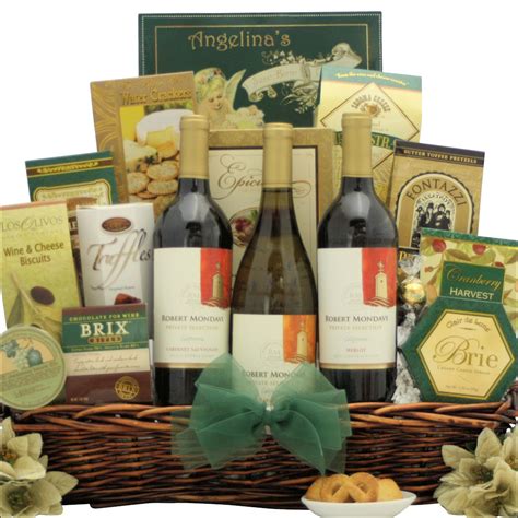 Not quite sure what kind of food items or gift baskets to shop for? Festive Holidays Trio: Robert Mondavi Private Selection ...