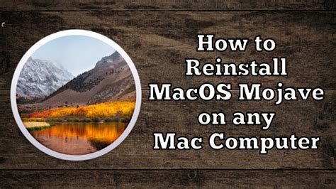 How To Reinstall Macos Mojave On Any Mac Computer Youtube