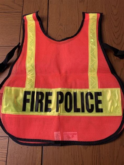 Randb 003 Reflective Safety Vest Fire Police Orange Mesh Ebay