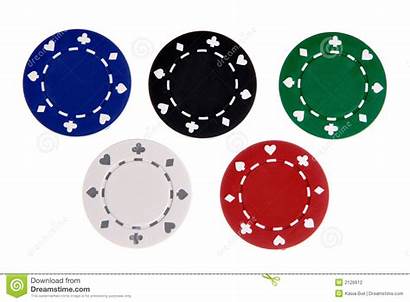 Chips Gambling Five Each Different Dreamstime