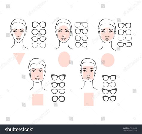 Beauty Vector Illustration Sunglasses Different Faces Stock Vector Royalty Free 451109422