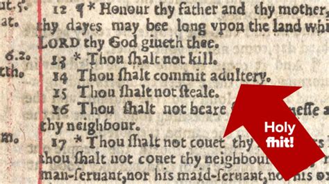 Rare Bible With Thou Shalt Commit Adultery Typo Going On Auction Next