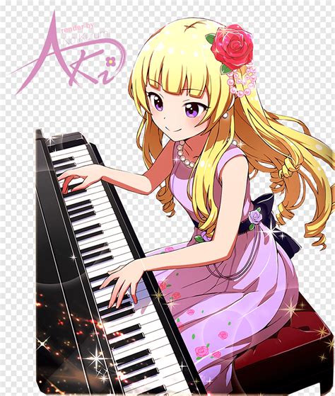 Anime Girl Playing Piano Drawing Gambarku