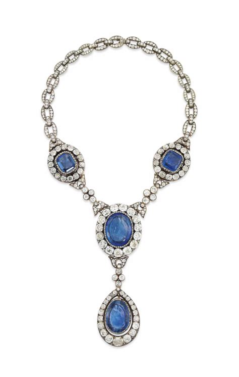 The Nightly Necklace Antique Koch Sapphire And Diamond Necklace The