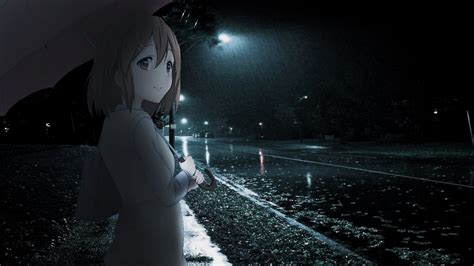 Anime Rainy Night Wallpaper