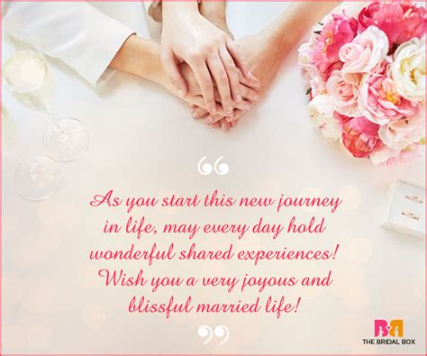 I wish you a wonderful life together as you head down the road to married happiness. Marriage Wishes : Top148 Beautiful Messages To Share Your Joy