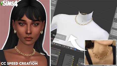 Sims 4 Cc Making Process Chunky Chain Necklace Youtube