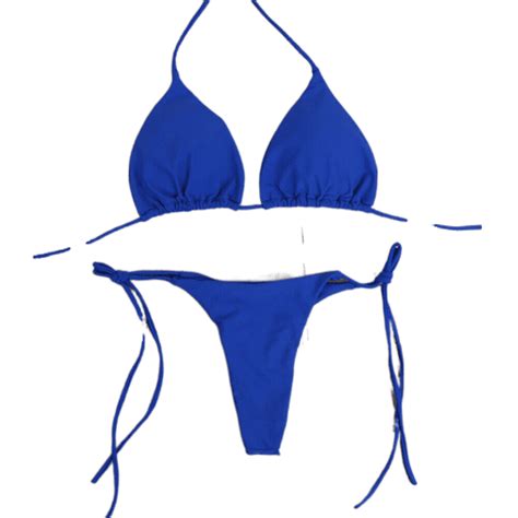 2pcs women summer swimwear bikini set bra tie side g string thong beach triangle suit swimsuit
