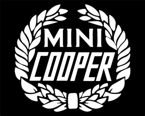 Mini Cooper Vintage Laurel Wreath Vinyl Car Decal Mini Etsy Canada