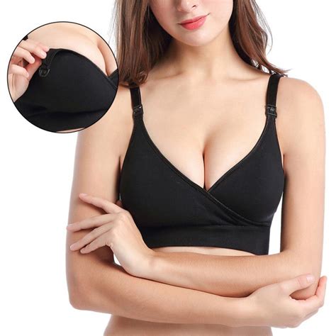 Women Pregnancy Front Closure Maternity Bras Solid Seamless Wireless