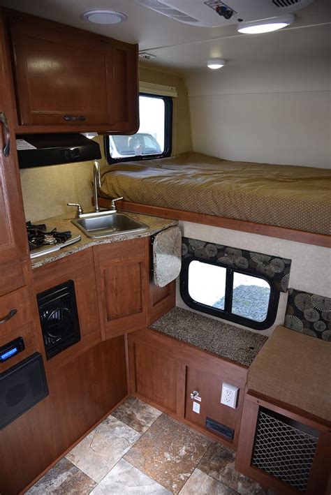 Ricki raxxx wet shower curtain. Travel Lite 625 truck camper kitchen and overcab, www ...