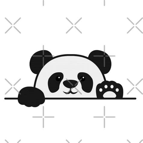 Panda Say Hi By Samer Eisheh Redbubble Panda Say Hi Cute Cartoon