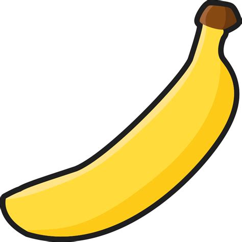 Clipart Simple Banana Outlined