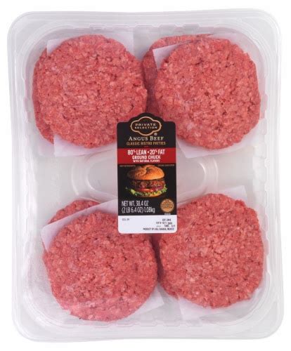 Private Selection Lean Fat Angus Patties Ct Oz Kroger