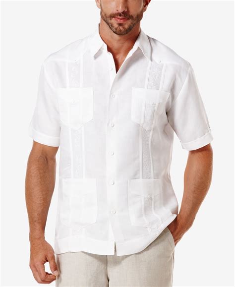 Cubavera Short Sleeve Embroidered Guayabera Shirt And Reviews Casual