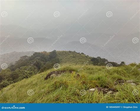 Mountain Slope And Green Meadows In Kerala Stock Image Image Of